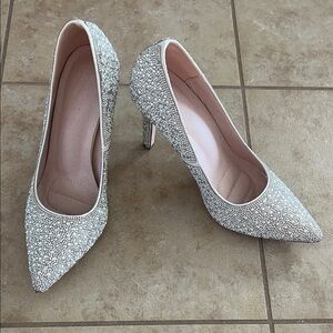 Wedding Elegant Silver Women's Heels